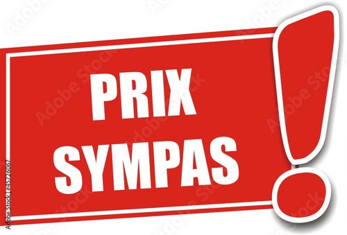 étiquette prix sympas