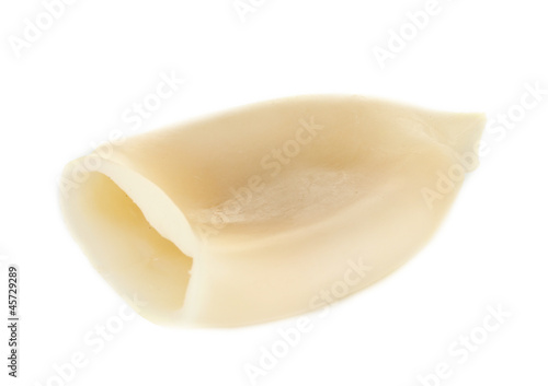 boiled squid isolated on white