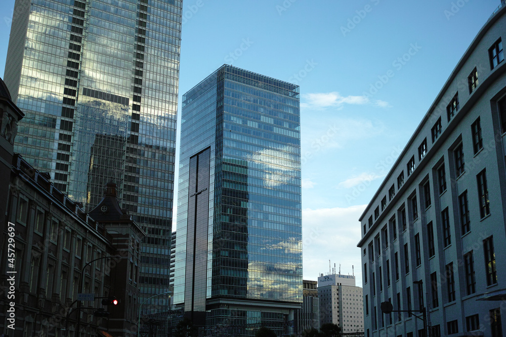 Buildings in front of Tokyo station