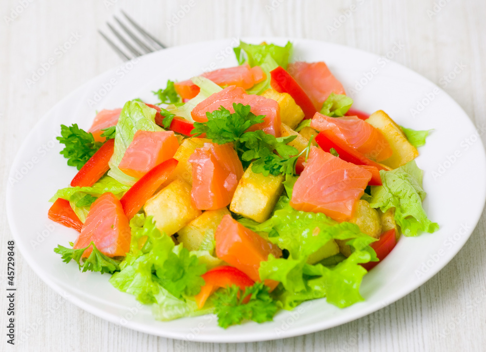 Potato salad with smoked salmon Potato salad with smoked salmon