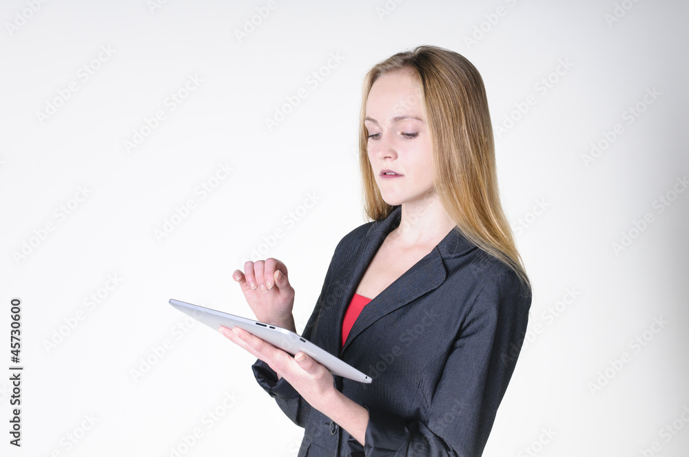 Mädchen mit Tablet-PC Mädchen mit Tablet-PC
