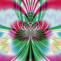 Fototapete Psychedelisch Schmetterling in psychedelischen Farbtönen  © photosvac