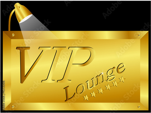 Schild - VIP Lounge mit Beleuchtung