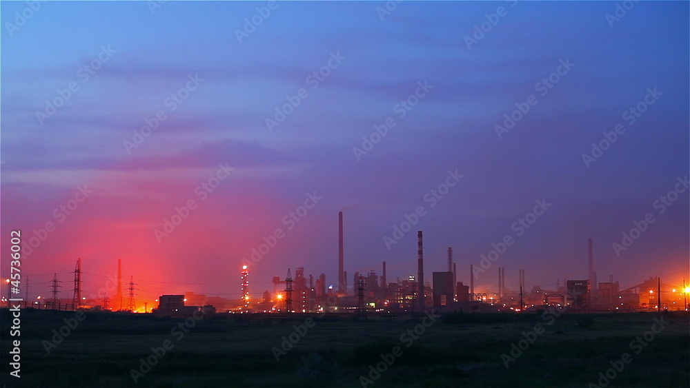 A big fire burning in a industrial buildings A big fire burning in a industrial buildings