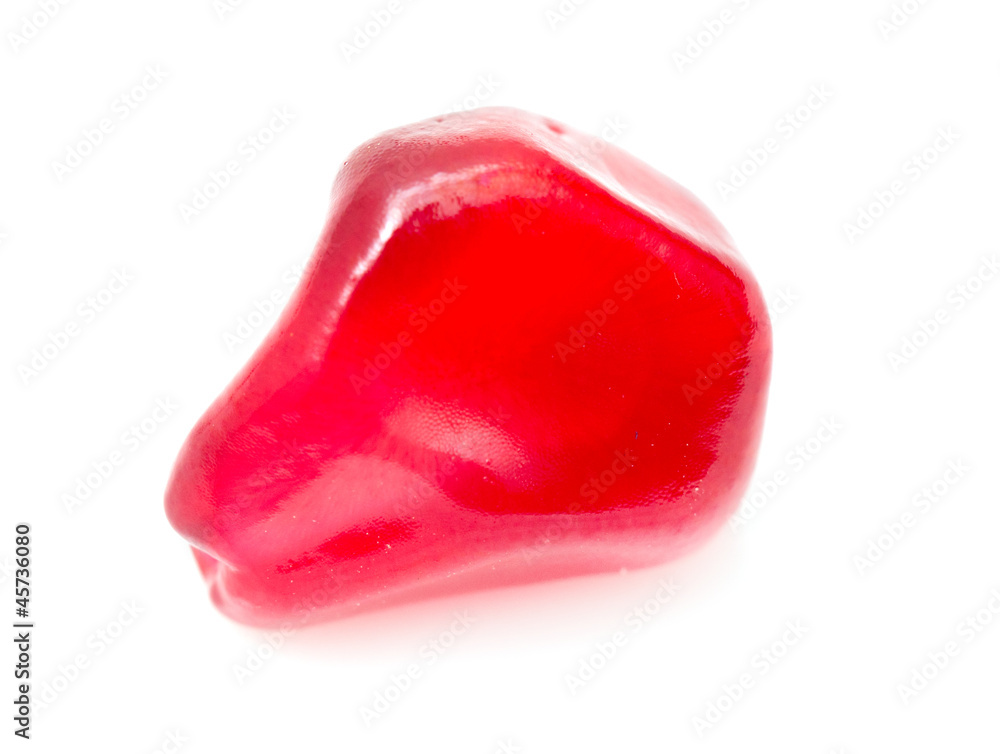 pomegranate on a white background. macro pomegranate on a white background. macro