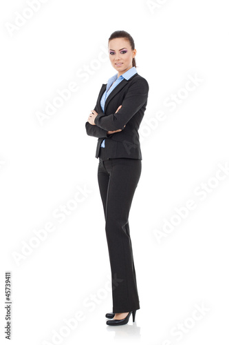 business woman standing arms folded