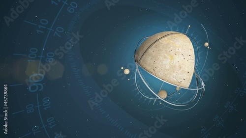background with invented orrery
