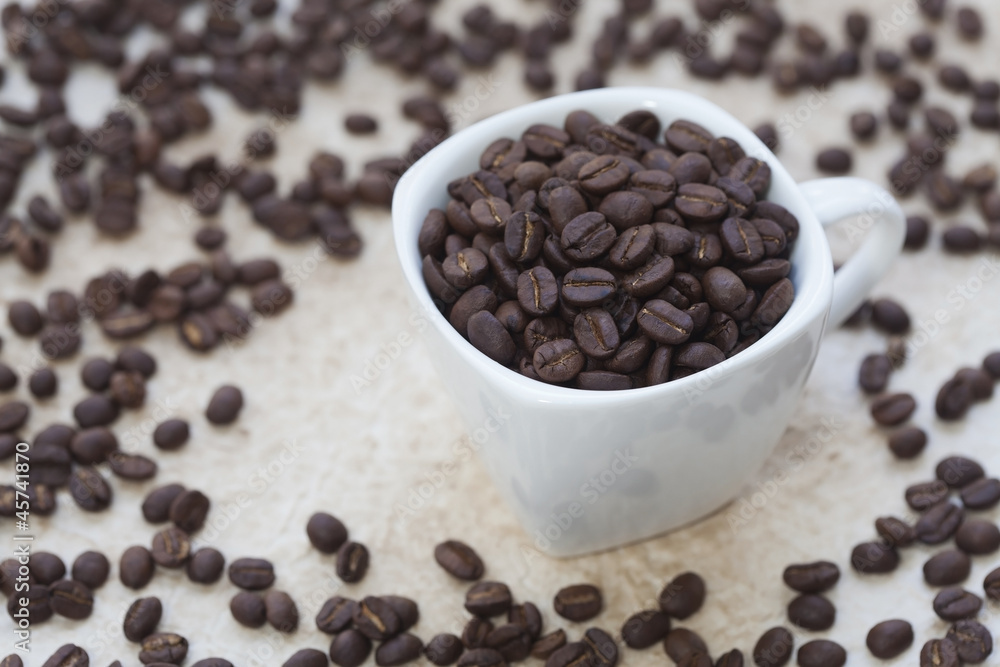 coffee beans in a cup coffee beans in a cup