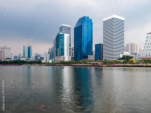 Business area buildings of Bangkok, Thailand