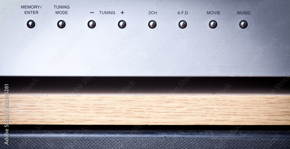Knobs on an ampifier Knobs on an ampifier