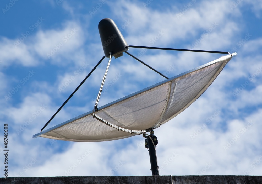 satellite dish and nice sky satellite dish and nice sky