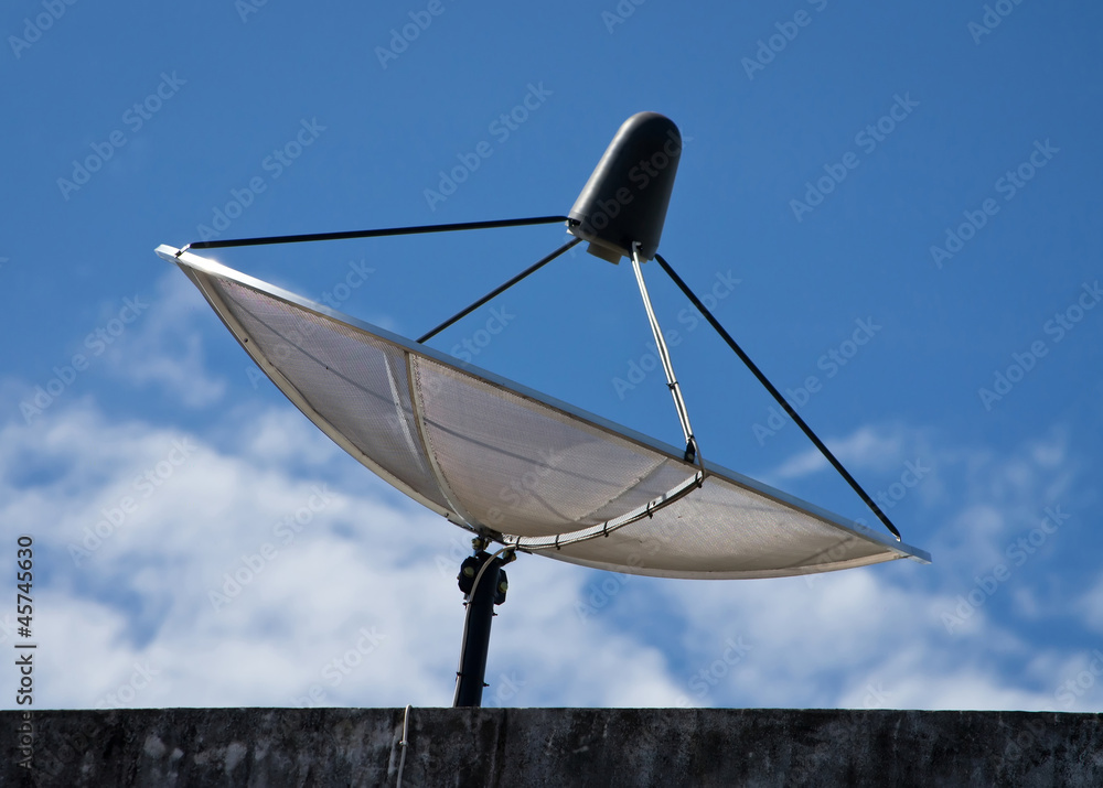 satellite dish and nice sky satellite dish and nice sky