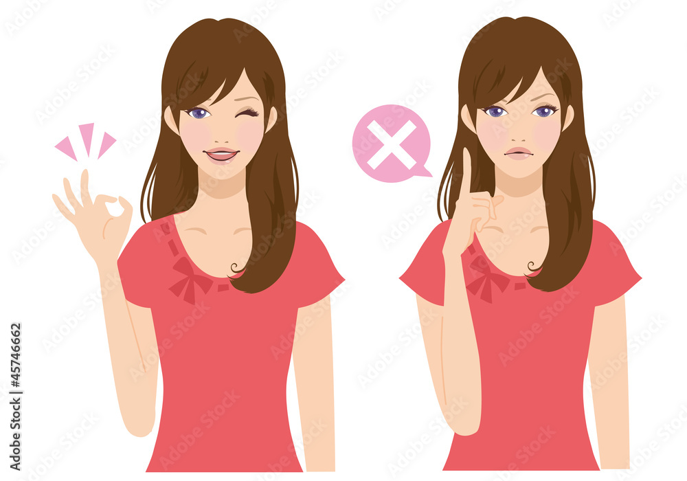 女性/仕草/OK/NG 女性/仕草/OK/NG
