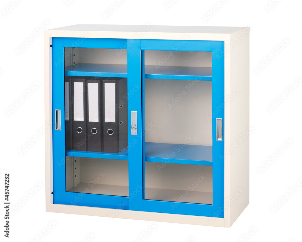 Blue closet streel factory furniture isolated on white backgroun Blue closet streel factory furniture isolated on white backgroun