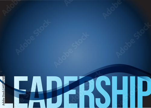 Blue business leadership background with waves photo