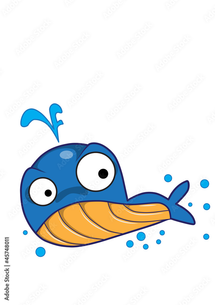 Fototapeta premium whale vector cartoon
