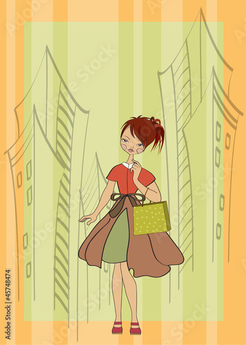 girl at shopping