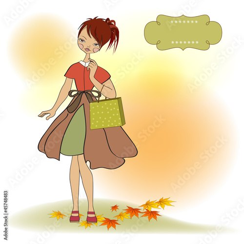 girl at shopping