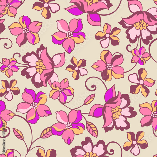 romatic floral seamless background © Ani Bunny