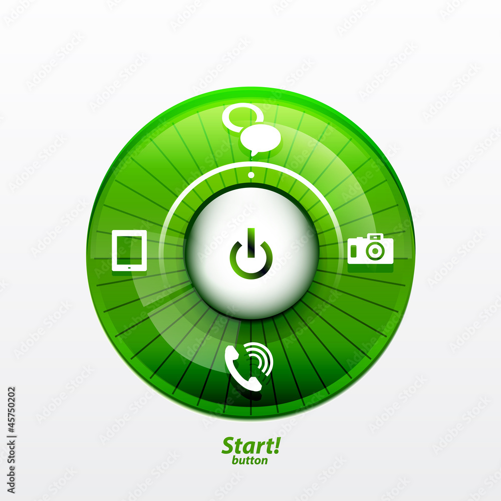 Power button with options
