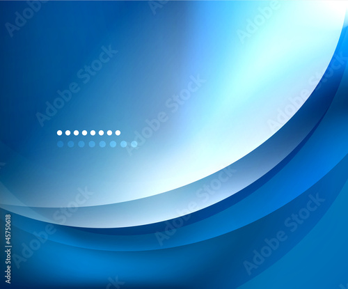 Blue smooth wave template