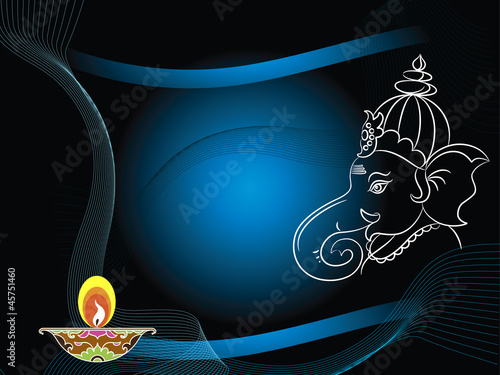 Ganesha Diwali Design