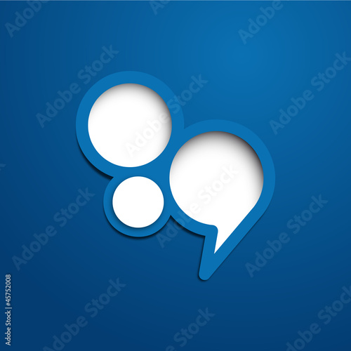 Cover speech in blue background # Vector