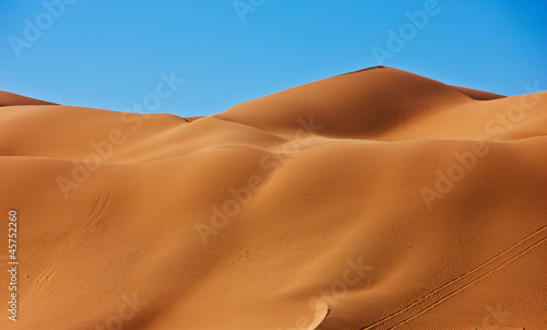 Sand dunes in a desert in California  USA