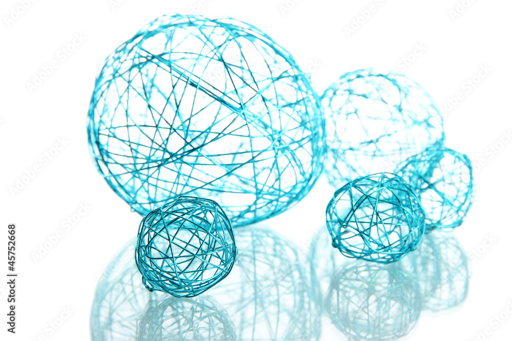 beautiful decorative balls, isolated on white beautiful decorative balls, isolated on white