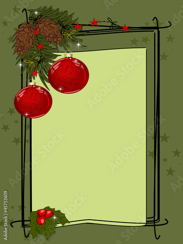 Weihnachten, Karte mit Textfeld