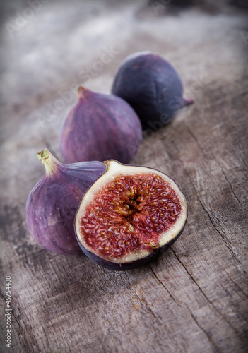 Figs on wooden table