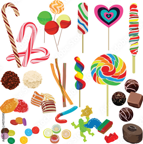 set of different chocolates
