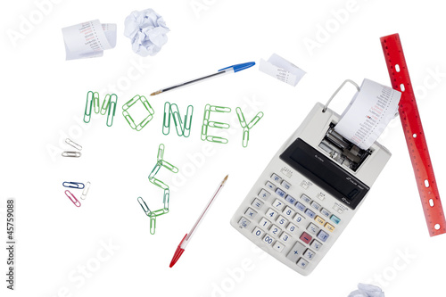 Bild auf Leinwand calculating money concept