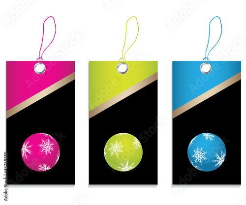 price tag with Christmas design