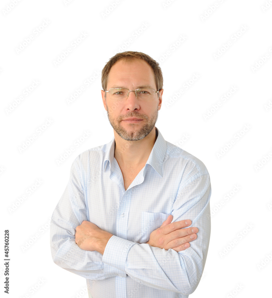 Confident men isolated on the white background Confident men isolated on the white background