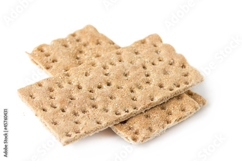 Dietary bread on white background