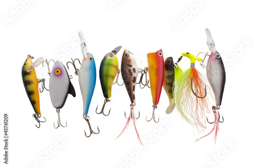 colorful fishing lures