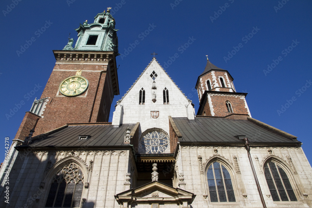 Türme der Kathedrale auf der Wawel, Krakau (Polen)