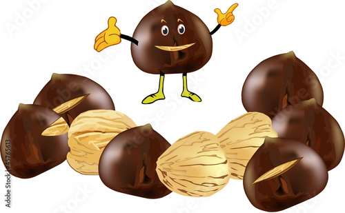 castagne caldarroste-chestnuts roasted chestnuts