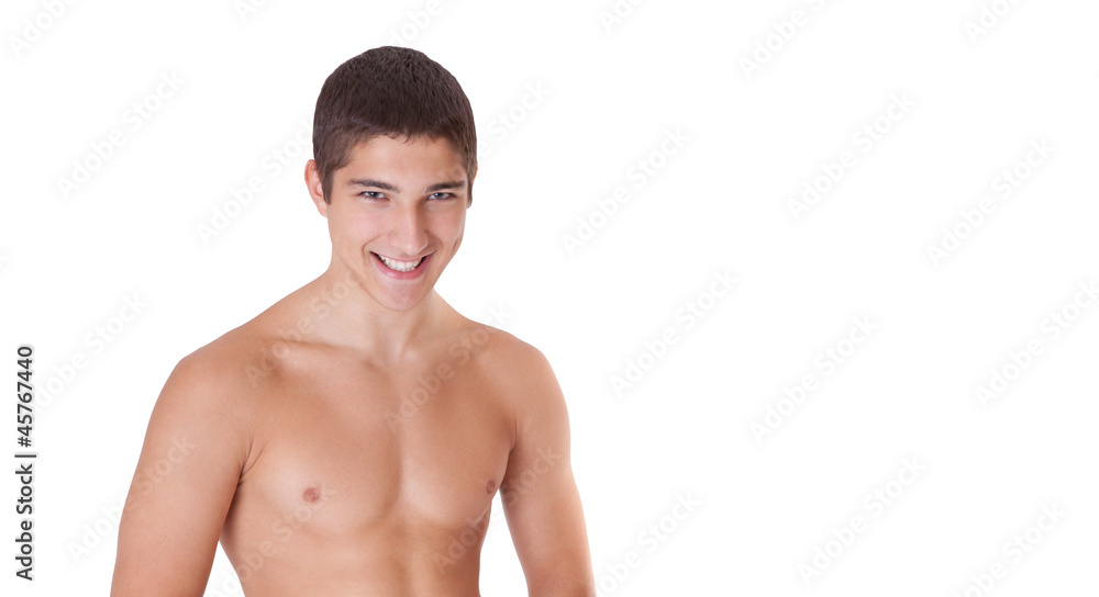 young man with bare chest young man with bare chest