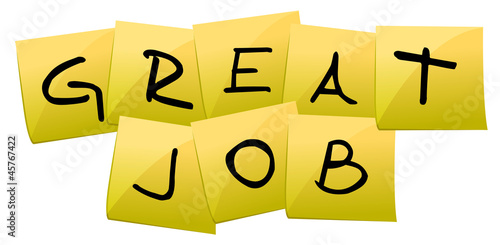 great job! post it illustration design