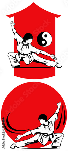 Wushu training people