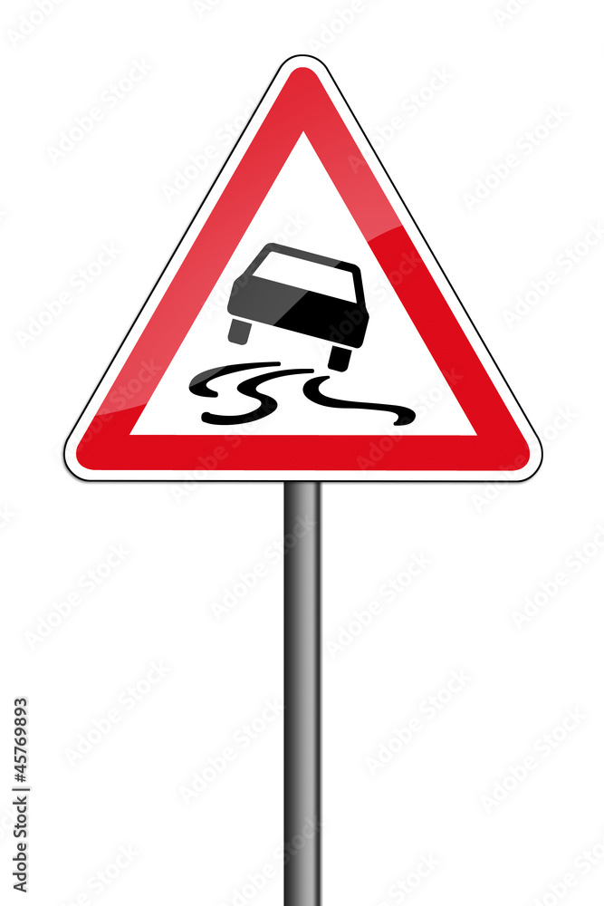 Warnschild RAL 3001 signalrot - Schleudergefahr Warnschild RAL 3001 signalrot - Schleudergefahr