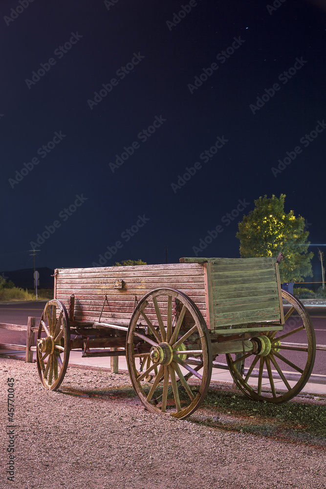Old, western wagon.