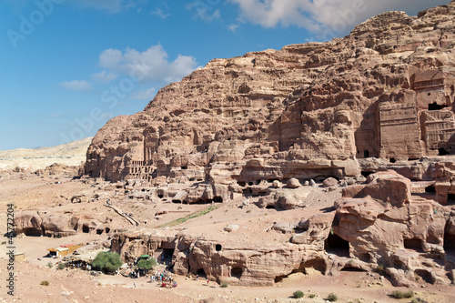 Old residental area in ancient Petra city in jordan