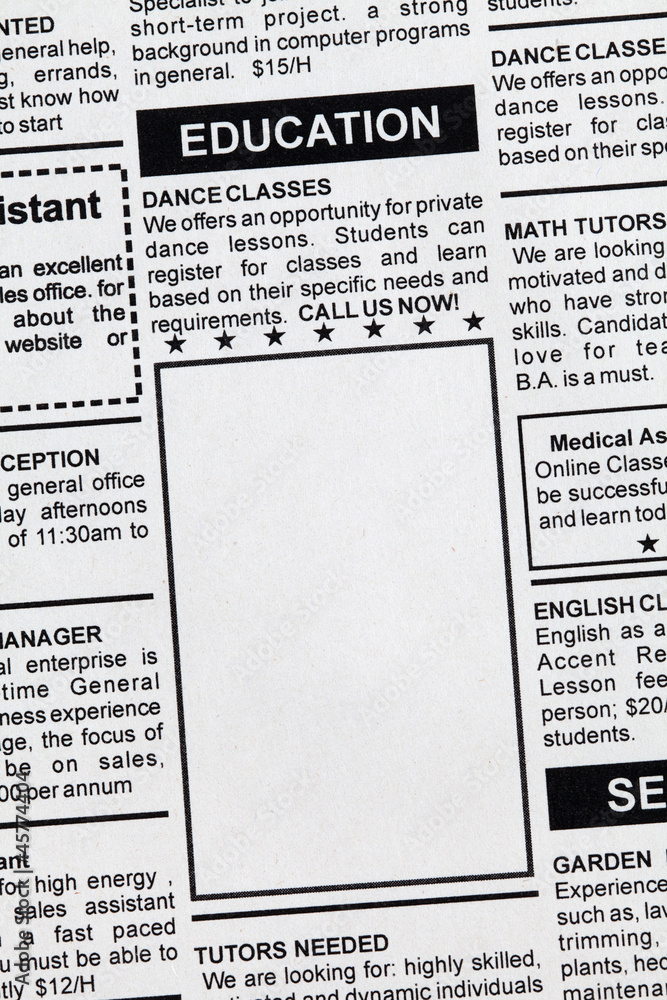 Naklejka premium Education Ad