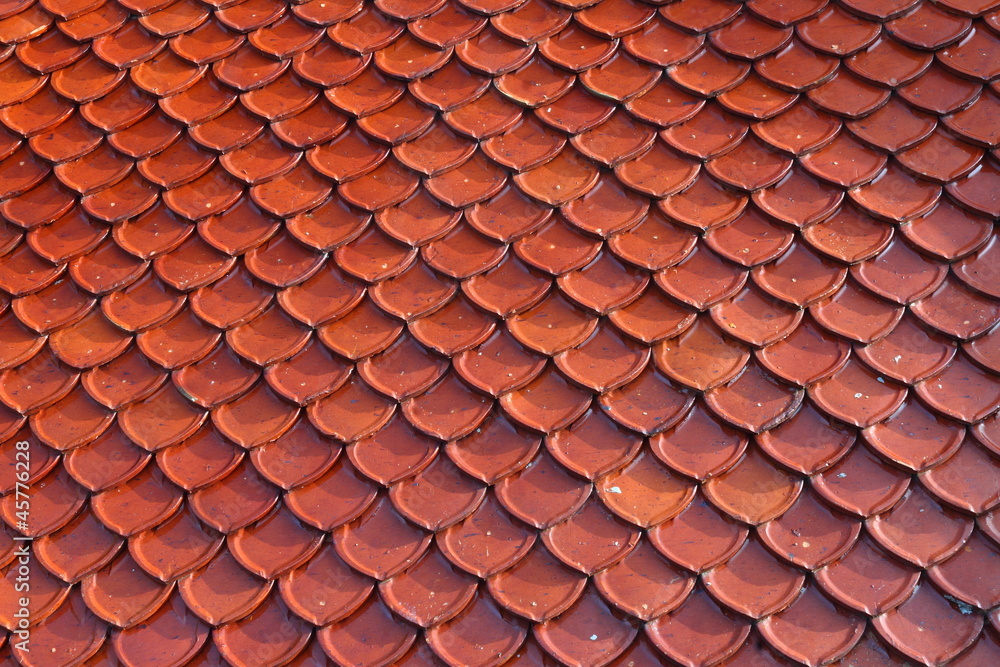 Close up shot of Thai temple roof tile stack,in temple Thailand Close up shot of Thai temple roof tile stack,in temple Thailand