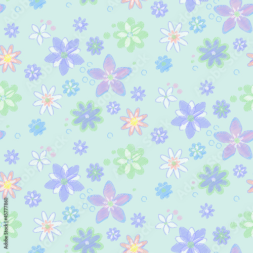 Seamless pattern with flowers