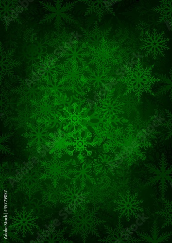 Green Snowflakes - Christmas Texture
