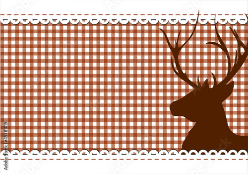 Hirsch auf Retro-Hintergrund